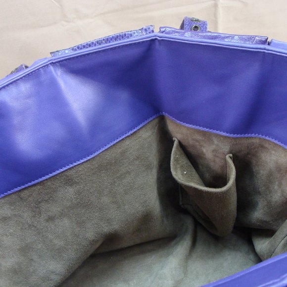 BOTTEGA VENETA 925 SILVER PLAQUE LE 144/150 PURPLE VORAZIONE FATTA TOTE BAG - Picture 16 of 16